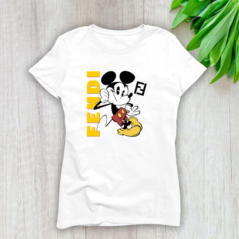 Mickey Mouse Fendi Lady T-Shirt Women Tee LTL8268