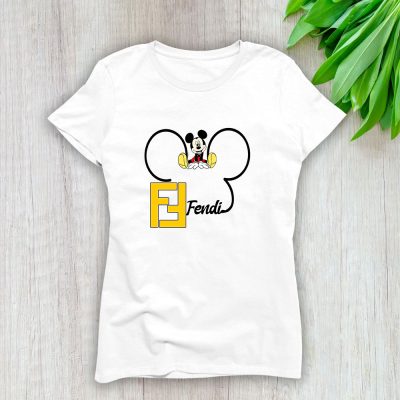 Mickey Mouse Fendi Lady T-Shirt Women Tee LTL8273