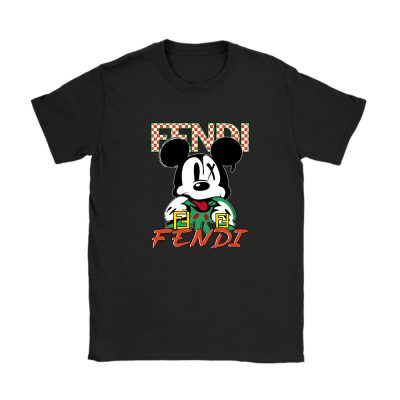 Mickey Mouse Fendi Unisex T-Shirt Cotton Tee TAT8266