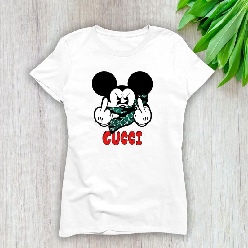 Mickey Mouse Gucci Lady T-Shirt Women Cotton Tee TLT7600