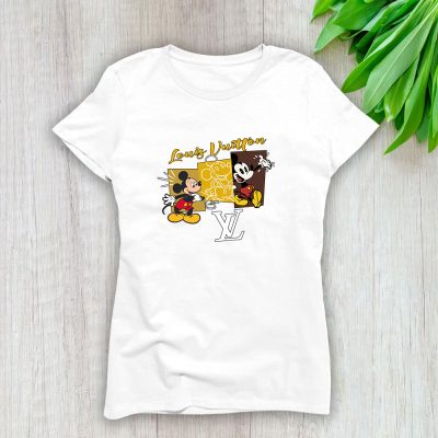 Mickey Mouse Louis Vuitton Lady T-Shirt Women Cotton Tee TLT7608