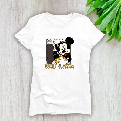 Mickey Mouse Louis Vuitton Lady T-Shirt Women Cotton Tee TLT7609