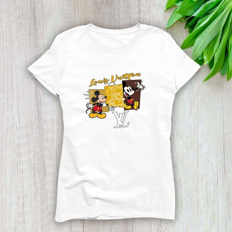 Mickey Mouse Louis Vuitton Lady T-Shirt Women Tee LTL8297