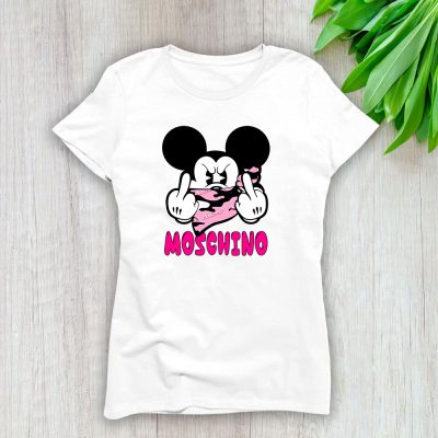 Mickey Mouse Moschino Lady T-Shirt Women Cotton Tee TLT7610