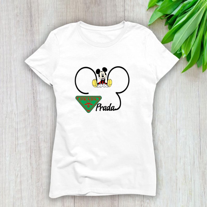 Mickey Mouse Prada Lady T-Shirt Women Tee LTL8306