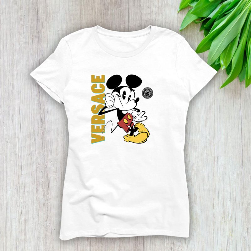 Mickey Mouse Versace Lady T-Shirt Women Tee LTL8311