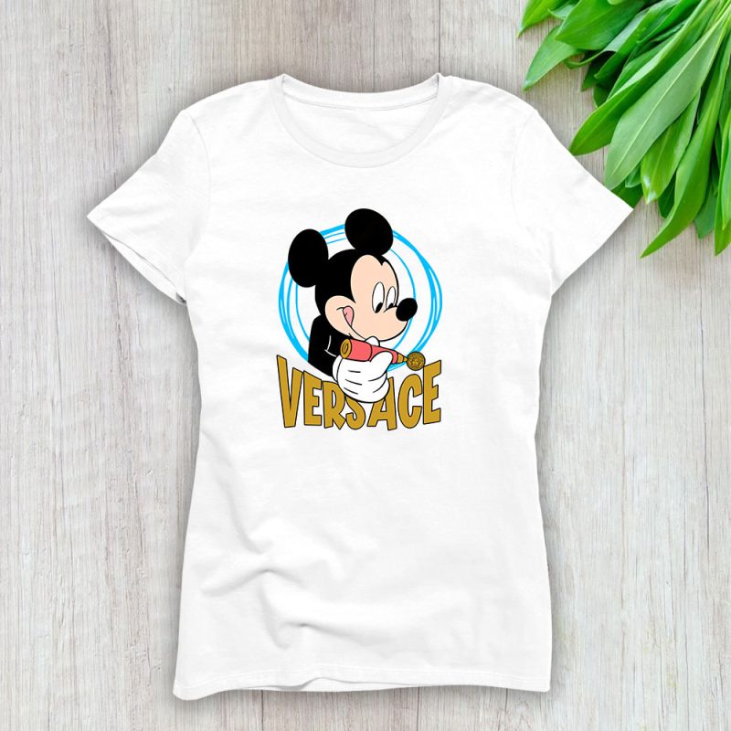 Mickey Mouse Versace Lady T-Shirt Women Tee LTL8312