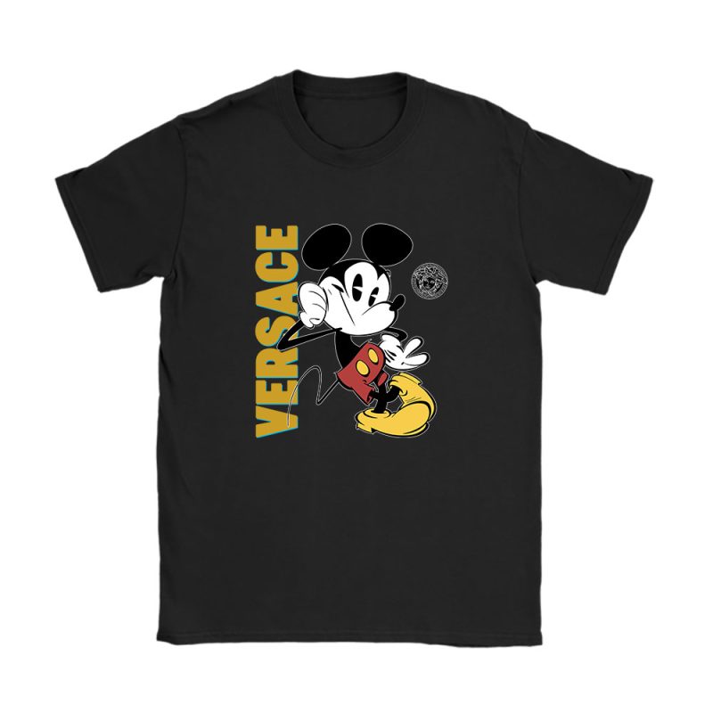 Mickey Mouse Versace Unisex T-Shirt Cotton Tee TAT8311