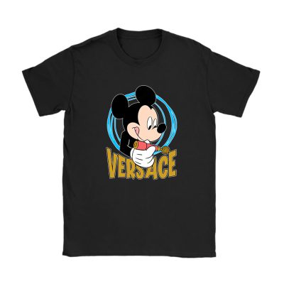 Mickey Mouse Versace Unisex T-Shirt Cotton Tee TAT8312