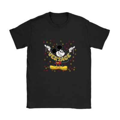 Mickey Mouse Versace Unisex T-Shirt Cotton Tee TAT8313