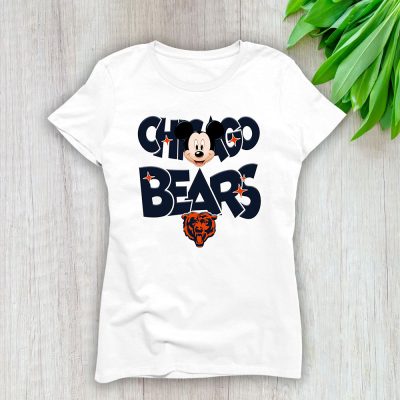 Mickey Mouse X Chicago Bears Team X NFL X American Football Lady Shirt Women Tee TLT5804