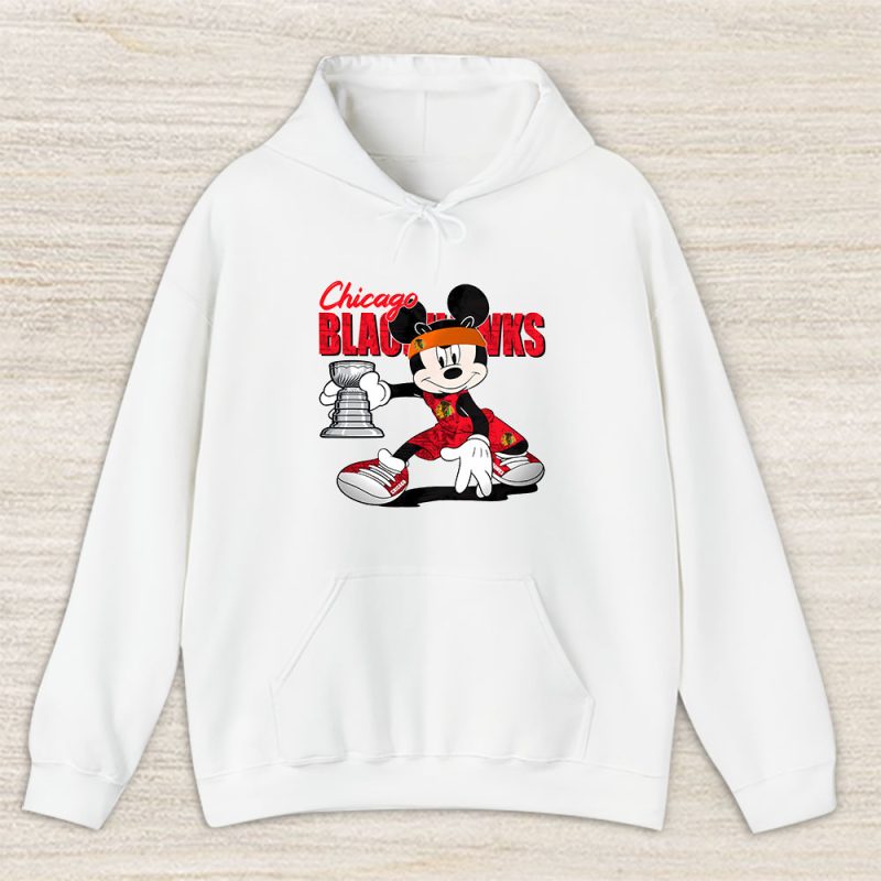 Mickey Mouse X Chicago Blackhawks Team NHL Hockey Fan Unisex Hoodie TAH8639