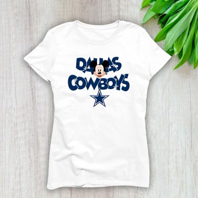 Mickey Mouse X Dallas Cowboys Team X NFL X American Football Lady Shirt Women Tee TLT5806