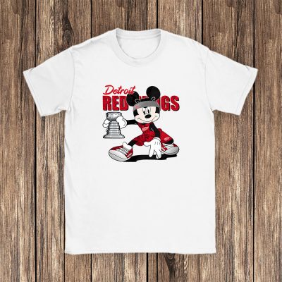 Mickey Mouse X Detroit Red Wings Team NHL Hockey Fan Unisex T-Shirt Cotton Tee TAT8640