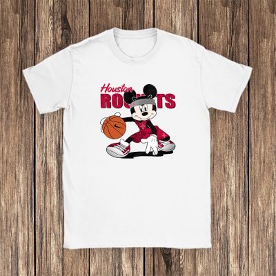 Mickey Mouse X Houston Rockets Team NBA Basketball Fan Unisex T-Shirt Cotton Tee TAT8618