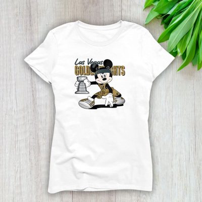 Mickey Mouse X Las Vegas Golden Knights Team NHL Hockey Fan Lady T-Shirt Women Tee LTL8647
