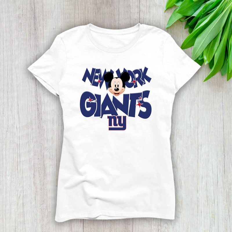 Mickey Mouse X New York Giants Team X NFL X American Football Lady Shirt Women Tee TLT5814