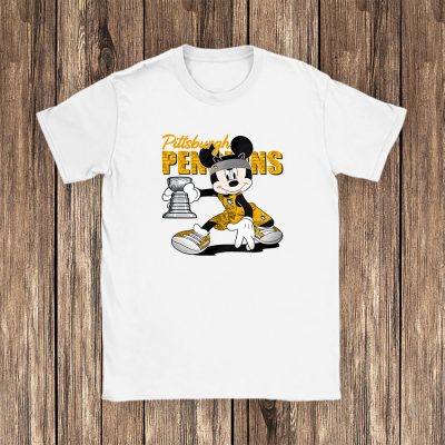 Mickey Mouse X Pittsburgh Penguins Team NHL Hockey Fan Unisex T-Shirt Cotton Tee TAT8644