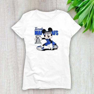 Mickey Mouse X Toronto Maple Leafs Team NHL Hockey Fan Lady T-Shirt Women Tee LTL8645