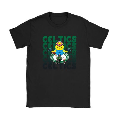 Minion X Boston Celtics Team Nba Basketball Unisex T-Shirt Cotton Tee TAT6459