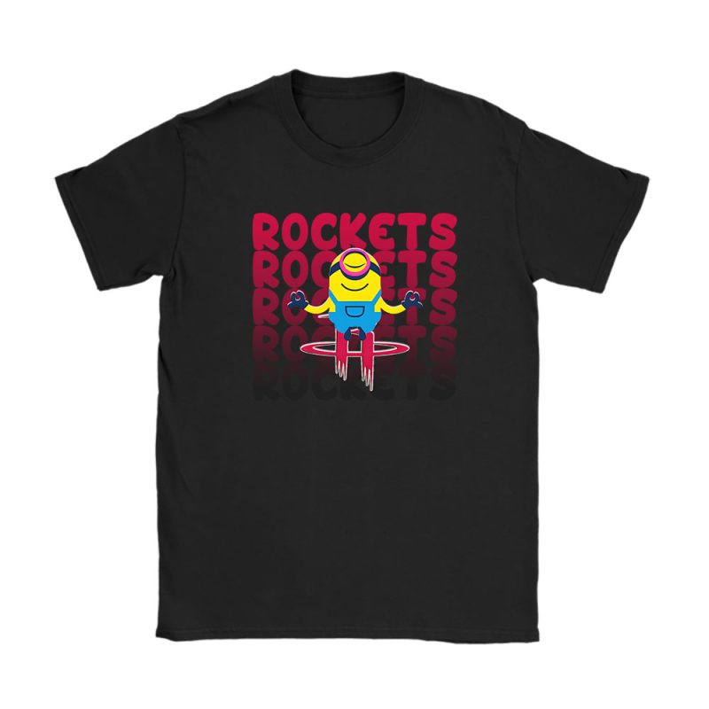 Minion X Houston Rockets Team Nba Basketball Unisex T-Shirt Cotton Tee TAT6463
