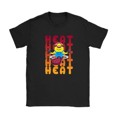 Minion X Miami Heat Team Nba Basketball Unisex T-Shirt Cotton Tee TAT6465