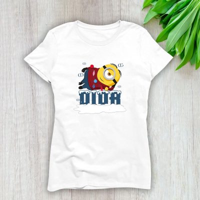 Minions Despicable Me Christmas Dior Brand Lady T-Shirt Cotton Tee TLT6324