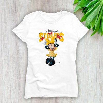 Minnie Mouse X Pittsburgh Steelers Team X NFL X American Football Lady Shirt Women Tee TLT5799