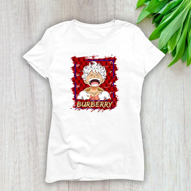 Monkey D Luffy Gear One Piece Burberry Brand Lady T-Shirt Women Tee TLT6554