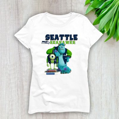 Monster X Mike X Sully X Seattle Seahawks Team X NFL X American Football Lady Shirt Women Tee TLT5833