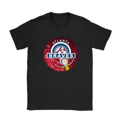 Morty X Atlanta Braves Team MLB Baseball Fans Unisex T-Shirt Cotton Tee TAT8648