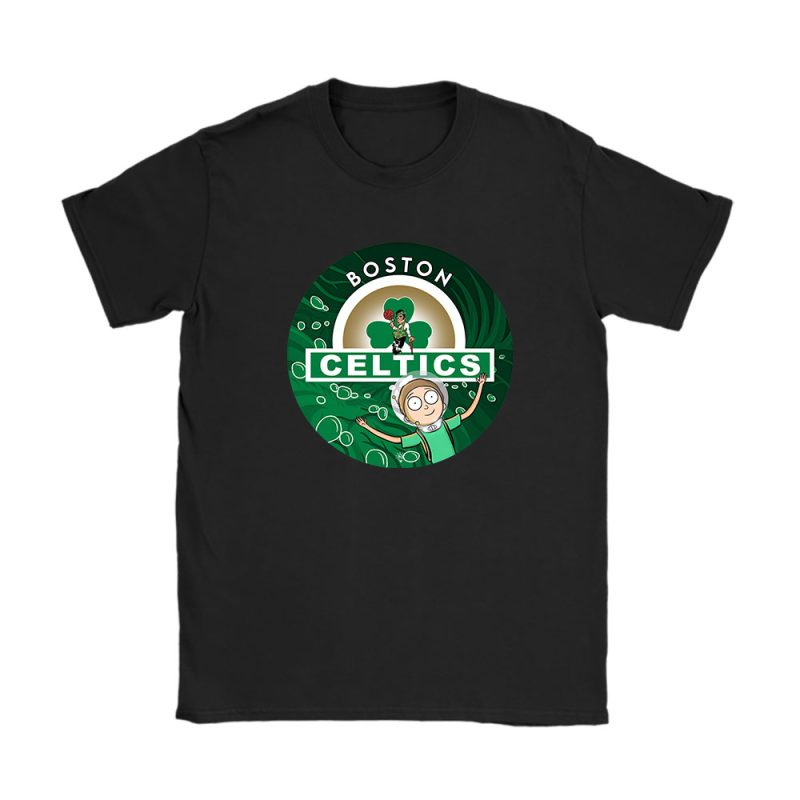 Morty X Boston Celtics Team X NBA X Basketball Unisex T-Shirt Cotton Tee TAT8659