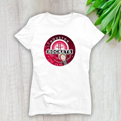 Morty X Houston Rockets Team X NBA X Basketball Lady T-Shirt Women Tee LTL8663