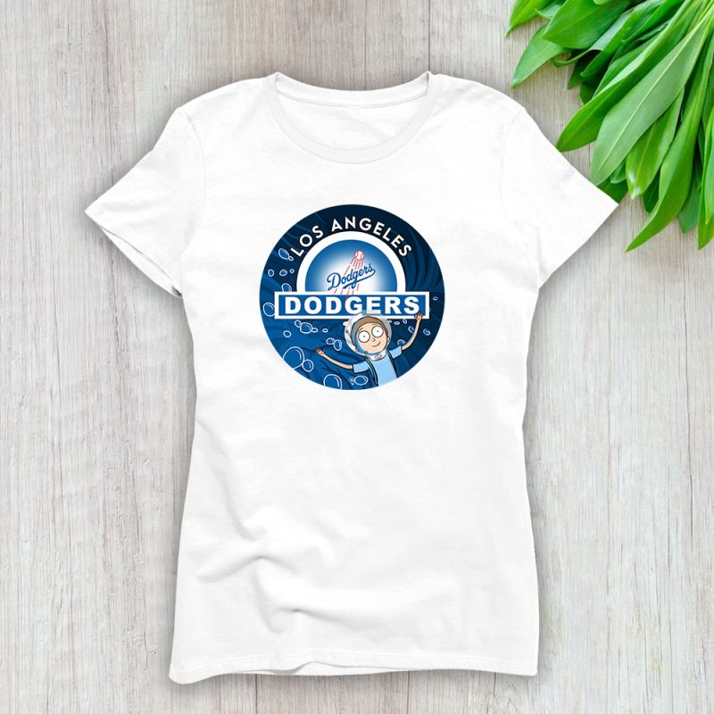 Morty X Los Angeles Dodgers Team MLB Baseball Fans Lady T-Shirt Women Tee LTL8651