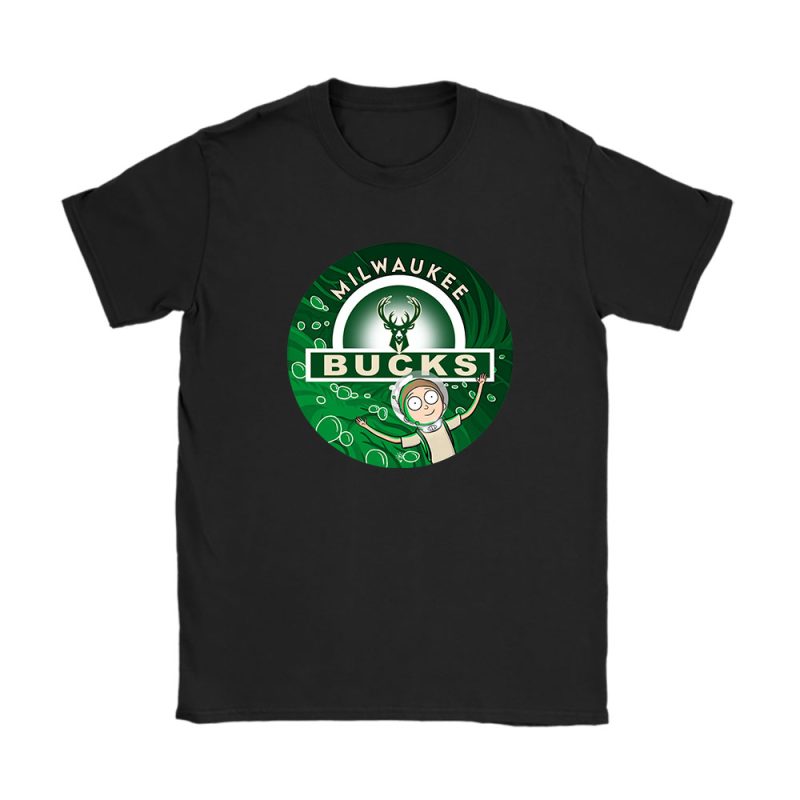 Morty X Milwaukee Bucks Team X NBA X Basketball Unisex T-Shirt Cotton Tee TAT8666