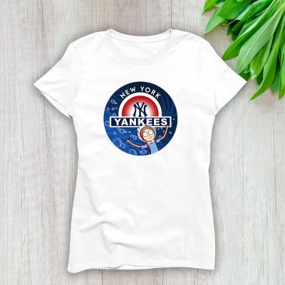 Morty X New York Yankees Team MLB Baseball Fans Lady T-Shirt Women Tee LTL8653