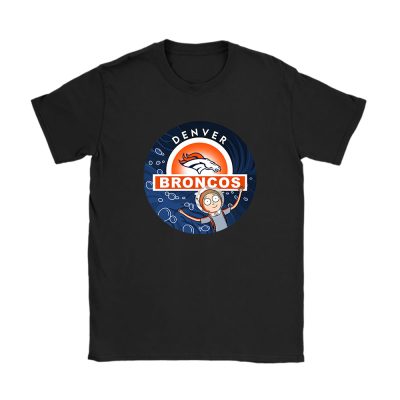 Morty X Rick And Morty X Denver Broncos Team NFL American Football Unisex T-Shirt Cotton Tee TAT6813