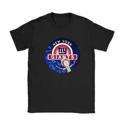 Morty X Rick And Morty X New York Giants Team NFL American Football Unisex T-Shirt Cotton Tee TAT6816