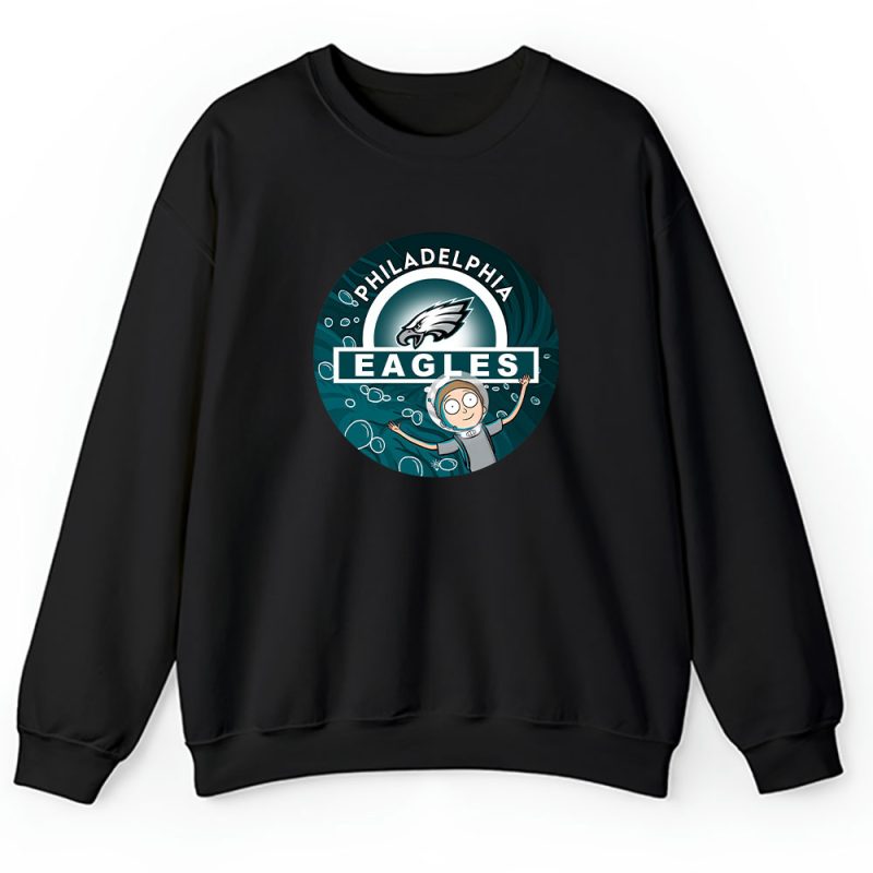 Morty X Rick And Morty X Philadelphia Eagles Team NFL American Football Unisex Sweatshirt TAS6817