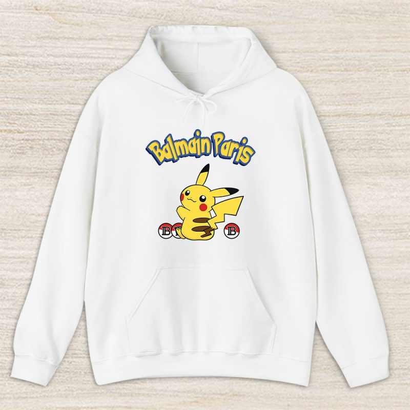 Pikachu Pokemon Balmain Paris Unisex Hoodie TAH5543