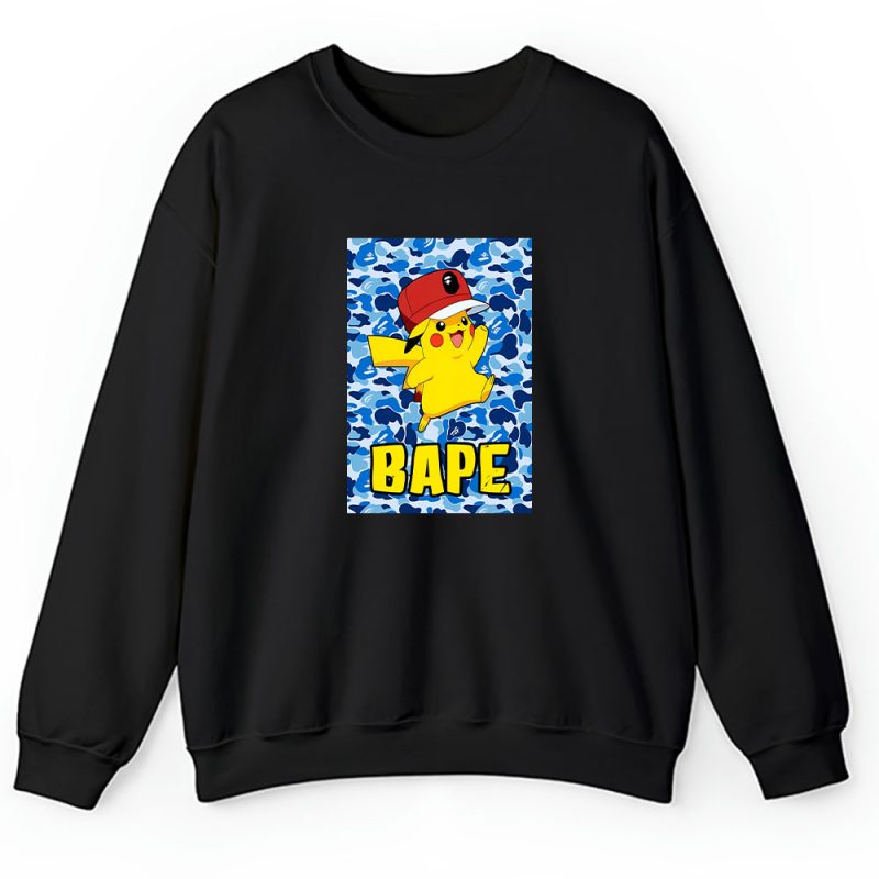 Pikachu Pokemon Bape Brand Unisex Sweatshirt TAS5547