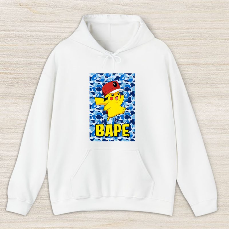 Pikachu Pokemon Bape Unisex Hoodie TAH5547