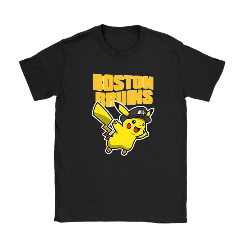 Pikachu X Boston Bruins Team X NHL X Hockey Fan Unisex T-Shirt TAT5975
