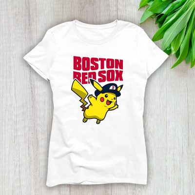 Pikachu X Boston Red Sox Team X MLB X Baseball Fans Lady Shirt Women Tee TLT5836