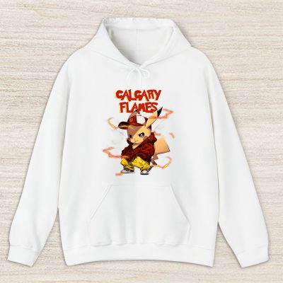 Pikachu X Calgary Flames Team X NHL X Hockey Fan Unisex Hoodie TAH8779