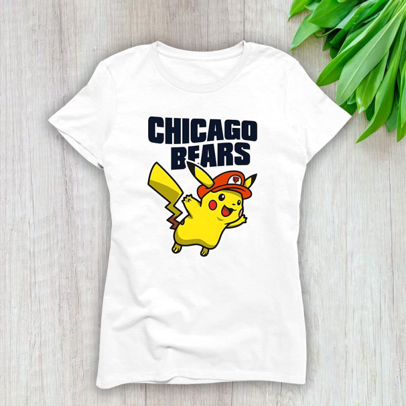 Pikachu X Chicago Bears Team X NFL X American Football Lady Shirt Women Tee TLT5855