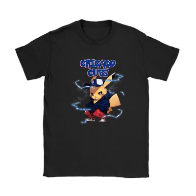 Pikachu X Chicago Cubs Team X MLB X Baseball Fans Unisex T-Shirt Cotton Tee TAT8746