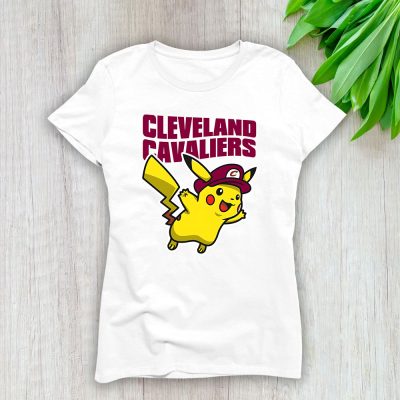 Pikachu X Cleveland Cavaliers Team X NBA X Basketball Lady Shirt Women Tee TLT5848