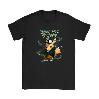 Pikachu X Green Bay Packers Team NFL American Football Unisex T-Shirt Cotton Tee TAT8721