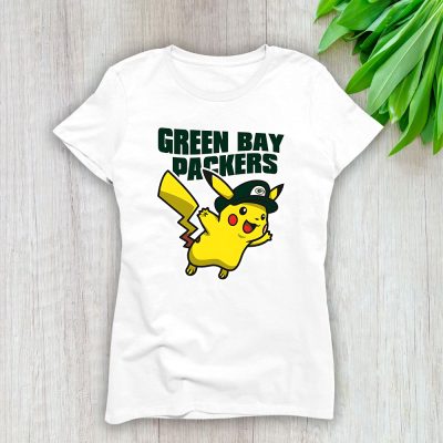 Pikachu X Green Bay Packers Team X NFL X American Football Lady Shirt Women Tee TLT5858